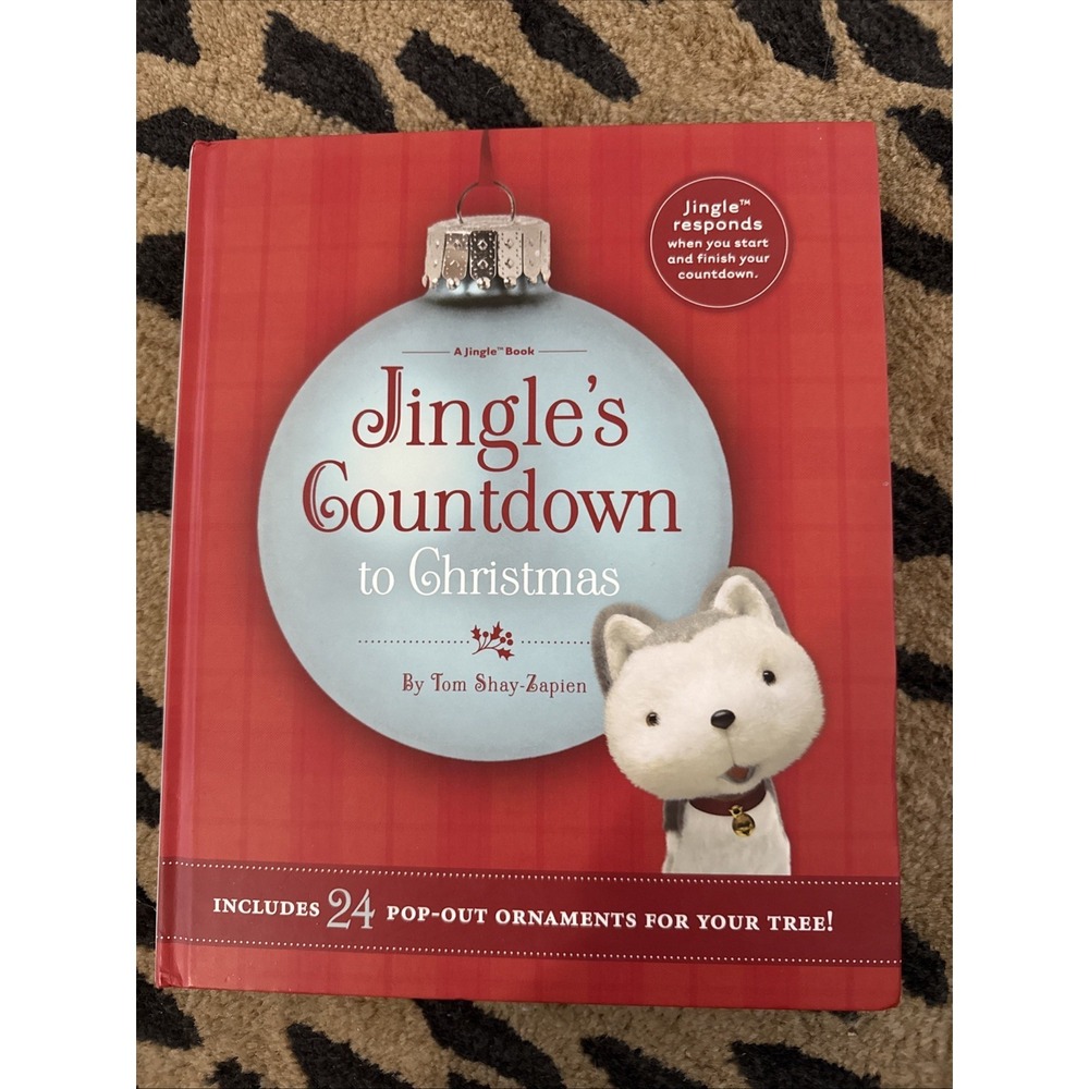Hallmark JINGLE'S COUNTDOWN to Christmas Book w 24 Pop-Out ornaments New 5605